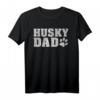 Husky T-Shirt Siberian Husky Papa Shirt mit Pfote - Perfektes Geschenk für Hundeliebhaber, Züchter & Herrchen