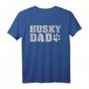 Husky T-Shirt Siberian Husky Papa Shirt mit Pfote - Perfektes Geschenk für Hundeliebhaber, Züchter & Herrchen