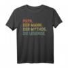 Papa. Der Mann. Der Mythos. Die Legende Geschenk für Vater - Lustiges Vintage Retro T-Shirt für Vatertag, Geburtstag & Weihnachten