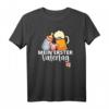 Mein erster Vatertag Mädchen Geschenk - Niedliches Vatertags-T-Shirt mit Babyflasche & Schnuller für den ersten Vatertag