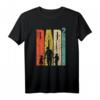Dad hoch 2 Vater mit 2 Kindern Retro T-Shirt – Originelles Geschenk zur Geburt, Babyparty & Vatertag für doppelte Väter