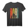 Dad hoch 2 Vater mit 2 Kindern Retro T-Shirt – Originelles Geschenk zur Geburt, Babyparty & Vatertag für doppelte Väter