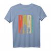 Dad hoch 2 Vater mit 2 Kindern Retro T-Shirt – Originelles Geschenk zur Geburt, Babyparty & Vatertag für doppelte Väter