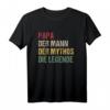 Herren Papa der Mythos die Legende T-Shirt - Lustiges Retro Vatertagsgeschenk für stolze Papas und Opa, ideal für Familienfeiern