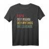 Herren Papa der Mythos die Legende T-Shirt - Lustiges Retro Vatertagsgeschenk für stolze Papas und Opa, ideal für Familienfeiern
