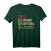 Herren Papa der Mythos die Legende T-Shirt - Lustiges Retro Vatertagsgeschenk für stolze Papas und Opa, ideal für Familienfeiern