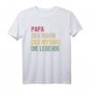 Herren Papa der Mythos die Legende T-Shirt - Lustiges Retro Vatertagsgeschenk für stolze Papas und Opa, ideal für Familienfeiern