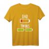 Zwillinge Papa Batterie T-Shirt - Humorvolles Geschenk für werdende Eltern mit Zwillingen, klassisch geschnitten