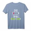 Zwillinge Papa Batterie T-Shirt - Humorvolles Geschenk für werdende Eltern mit Zwillingen, klassisch geschnitten