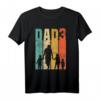 Dad hoch 3 - Lustiges Vater 3 Kinder Dreifach Papa T-Shirt für Geburtstag und Vatertag