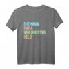 Herren Ehemann Papa Grillmeister T-Shirt - Lustiges Geschenk für den besten Grillchef an Geburtstagen, Weihnachten und mehr