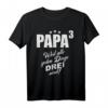 Vater Papa Drillinge Drillingsvater T-Shirt - Lustiges Geschenk für werdende oder stolze Mehrlingsväter, perfekt zum Vatertag
