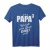 Vater Papa Drillinge Drillingsvater T-Shirt - Lustiges Geschenk für werdende oder stolze Mehrlingsväter, perfekt zum Vatertag
