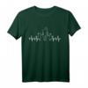 Papa von zwei Mädchen Herzschlag Retro T-Shirt – Persönliches Geschenk für Väter mit 2 Töchtern