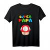 Pilz Super Papa T-Shirt – Lustiges Geschenk für Vatertag, Geburtstag & Weihnachten für coole Väter