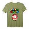 Pilz Super Papa T-Shirt – Lustiges Geschenk für Vatertag, Geburtstag & Weihnachten für coole Väter