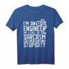 I'm An Engineer My Level Of Sarcasm T-Shirt – Lustiges Vatertagsgeschenk für Ingenieure im Ruhestand & mit Abschluss