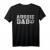 Aussie T-Shirt Papa Australian Shepherd Pfote Geschenk – Perfektes Hundeliebhaber Geschenk für Herrchen, Züchter & Welpenbesitzer