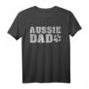 Aussie T-Shirt Papa Australian Shepherd Pfote Geschenk – Perfektes Hundeliebhaber Geschenk für Herrchen, Züchter & Welpenbesitzer