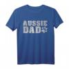 Aussie T-Shirt Papa Australian Shepherd Pfote Geschenk – Perfektes Hundeliebhaber Geschenk für Herrchen, Züchter & Welpenbesitzer