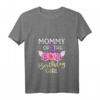 Damen Einhorn Mommy Of The Birthday Girl Familien T-Shirt mit V-Ausschnitt – Passendes Outfit für Geburtstagsfeiern & Familienfeste
