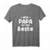 HapDog T-Shirt für Papa - Lustiges Geschenk mit 'My papa is the best' Design für Kinder