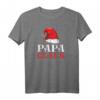 Weihnachten Familie Weihnachtsoutfit Papa Claus T-Shirt mit Weihnachtsmann Mütze – Witziges Weihnachtsgeschenk für Vater, Ehemann & die ganze Familie