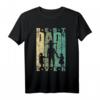 Herren Papa von drei Mädchen Vatertag Retro Vater T-Shirt - Klassisch geschnitten, doppelt genähter Saum