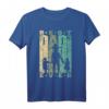 Herren Papa von drei Mädchen Vatertag Retro Vater T-Shirt - Klassisch geschnitten, doppelt genähter Saum