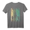 Herren Papa von drei Mädchen Vatertag Retro Vater T-Shirt - Klassisch geschnitten, doppelt genähter Saum