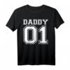 Daddy 01 Papa Vater Sohn Partnerlook Geschenk T-Shirt - Perfektes Familien-Matching für Geburtstag, Vatertag & Weihnachten