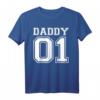 Daddy 01 Papa Vater Sohn Partnerlook Geschenk T-Shirt - Perfektes Familien-Matching für Geburtstag, Vatertag & Weihnachten