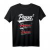 Papa Hoch 3 Kinder Vatertag T-Shirt – Geschenk für werdende Väter mit Drillingen oder drittem Kind
