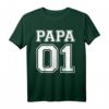 Papa 01 Vater Sohn Partnerlook Geschenk T-Shirt - Perfektes Familien Matching Outfit für Geburtstag, Vatertag & Weihnachten