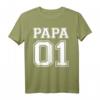 Papa 01 Vater Sohn Partnerlook Geschenk T-Shirt - Perfektes Familien Matching Outfit für Geburtstag, Vatertag & Weihnachten