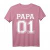 Papa 01 Vater Sohn Partnerlook Geschenk T-Shirt - Perfektes Familien Matching Outfit für Geburtstag, Vatertag & Weihnachten