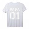 Papa 01 Vater Sohn Partnerlook Geschenk T-Shirt - Perfektes Familien Matching Outfit für Geburtstag, Vatertag & Weihnachten