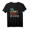 Herren Steinmetz Papa Legende Vintage T-Shirt – Lustiges Geschenk für Väter, Großväter & werdende Papas zum Vatertag & Geburtstag