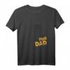 Herren Mops Papa T-Shirt - Best Pug Dad Ever, Geschenk für Mops-Liebhaber zum Geburtstag, Vatertag & Weihnachten