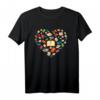 Book Lover Heart Shape Cute Reading Gift Librarian Bookworm T-Shirt – Perfektes Geschenk für Buchliebhaber, Bibliothekare & Lesefans an Weltlesetagen