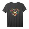 Book Lover Heart Shape Cute Reading Gift Librarian Bookworm T-Shirt – Perfektes Geschenk für Buchliebhaber, Bibliothekare & Lesefans an Weltlesetagen