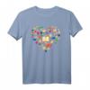 Book Lover Heart Shape Cute Reading Gift Librarian Bookworm T-Shirt – Perfektes Geschenk für Buchliebhaber, Bibliothekare & Lesefans an Weltlesetagen