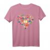 Book Lover Heart Shape Cute Reading Gift Librarian Bookworm T-Shirt – Perfektes Geschenk für Buchliebhaber, Bibliothekare & Lesefans an Weltlesetagen