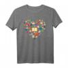 Book Lover Heart Shape Cute Reading Gift Librarian Bookworm T-Shirt – Perfektes Geschenk für Buchliebhaber, Bibliothekare & Lesefans an Weltlesetagen