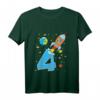 Kinder Rakete 4. Geburtstag T-Shirt – Weltraum Geburtstags-Shirt für Jungen und Mädchen, Perfekt als Geschenk für Raketen- und Raumfahrtfans zum 4. Geburtstag