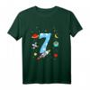 Kinder 7. Geburtstag Rakete T-Shirt für Jungen - Lustiges Weltall Outfits für den besonderen Tag