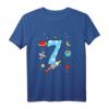 Kinder 7. Geburtstag Rakete T-Shirt für Jungen - Lustiges Weltall Outfits für den besonderen Tag