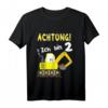 Kinder Bagger Baustelle Fahrzeuge T-Shirt zum 2. Geburtstag – Lustiges Geschenk für Jungen und Mädchen ab 2 Jahren