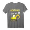 Kinder Bagger Baustelle Fahrzeuge T-Shirt zum 2. Geburtstag – Lustiges Geschenk für Jungen und Mädchen ab 2 Jahren