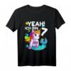 Kinder Geburtstagsshirt 7 Jahre Mädchen & Jungen - Einhorn Geschenk T-Shirt für den Geburtstagsfeier